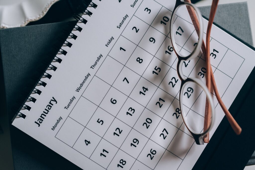Using a calendar for timeblocking and timeboxing